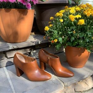 Ralph Lauren Tan Leather Heeled Boots